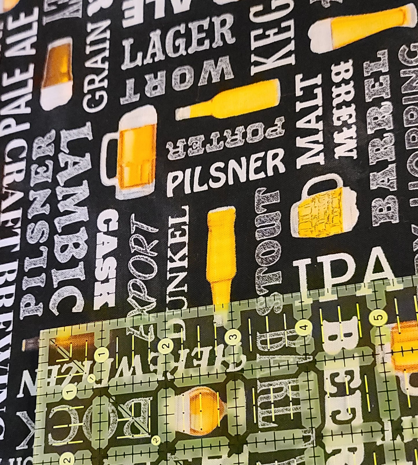 Beer Lovers' QUILTERS' COTTON fabric - by the HALF YARD
