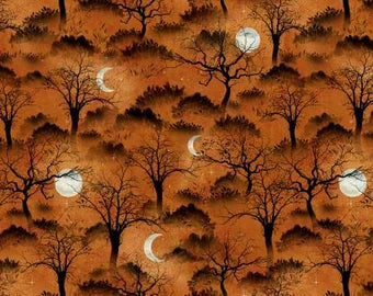 Halloween print cotton novelty fabric by the HALF YARD