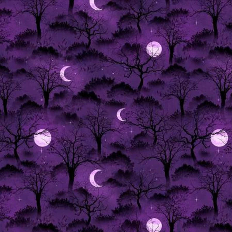 Halloween print cotton novelty fabric by the HALF YARD