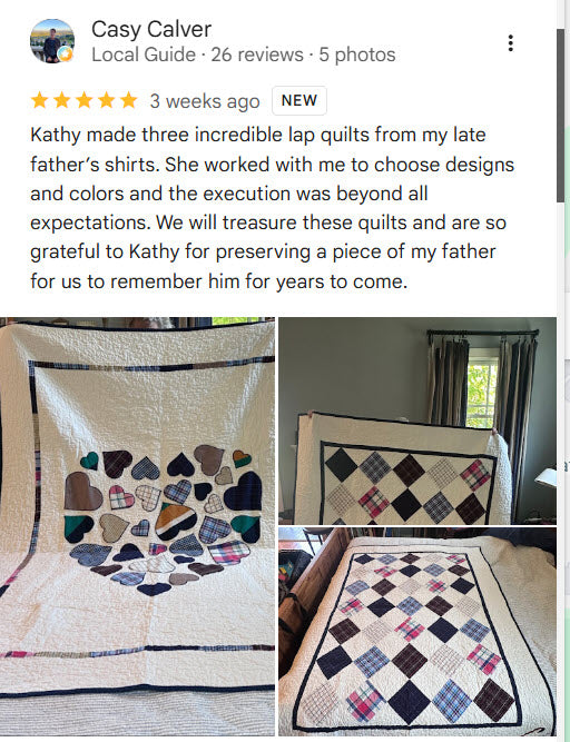 Custom T-Shirt or Memory Quilt (Deposit)