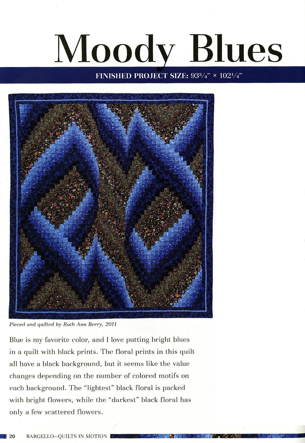 Bargello Quilts in Motion - Quilt Pattern Book - Softcover