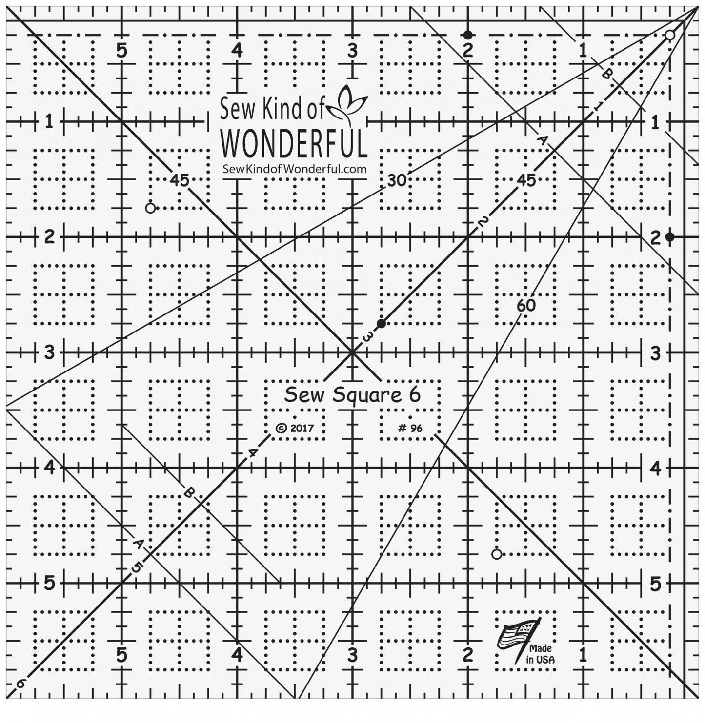 6" Square Ruler - Sew Square - Sew Kind of Wonderful